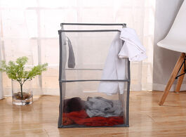 Foto van Huis inrichting portable folding bathroom hamper household dirty clothes storage basket bucket colla