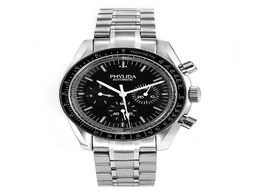 Foto van Horloge 40mm men s watch black dial with date automatic movement wristwatch speed racing classic sol