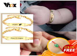 Foto van Sieraden vnox personalize mom baby name bracelets non allergy stainless steel infant baptism custom 