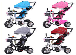 Foto van Baby peuter benodigdheden 2 in 1 tricycle stroller three wheels carriage pram toddler child bicycle 