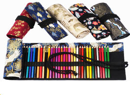 Foto van Kantoor school benodigdheden chinese style 36 holes roll pencil case kawaii pen box makeup brushes s