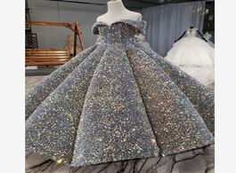 Foto van Baby peuter benodigdheden heavy industry sequin design children s dress for weddings kids evening go
