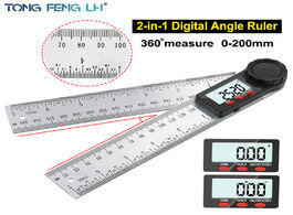 Foto van Gereedschap digital protractor angle ruler 200mm 8inch finder meter stainless steel 360 degree gonio