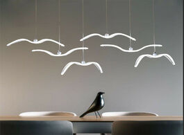 Foto van Lampen verlichting nordic seagull design pendant lights acrylic lustre lighting lamp retro home fixt