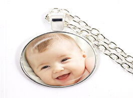 Foto van Sieraden personalized custom necklace photo mum dad baby children grandpa parents designed logo gift