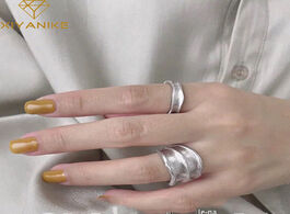 Foto van Sieraden xiyanike minimalist 925 sterling silver width rings for women irregular jewelry new fashion