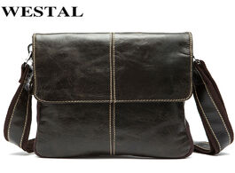 Foto van Tassen westal men s genuine leather bag crossbody bags for messenger vintage shoulder male handbags