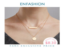 Foto van Sieraden enfashion personalized engrave custom name choker necklace women gold color circle bar pend