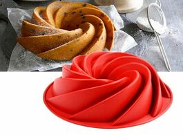 Foto van Huis inrichting 1pcs diy homemade baking mould silicone spiral cyclone cake 3d bread pastry hollow k