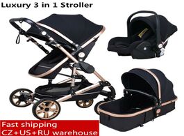 Foto van Baby peuter benodigdheden babyfond high landscape stroller 3 in 1 multifunctional car two way child 