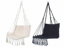 Foto van Meubels hammock chair macrame swing hanging cotton rope for indoor and outdoor use