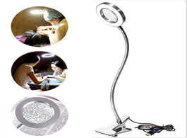 Foto van Schoonheid gezondheid usb clip on beauty salon magnifying glass led lamp dimmable color temperature 
