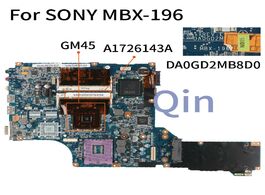 Foto van Computer kocoqin laptop motherboard for sony mbx 196 mainboard a1726143a da0gd2mb8d0 gm45 ddr2
