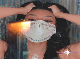 Foto van Sieraden ins unique customizable metal letter pendant mask chain accessories for women nightclub sex