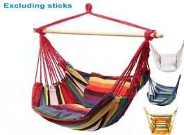 Foto van Meubels portable hanging hammock canvas bed hammocks leisure swing chair indoor bedroom lazy rope se