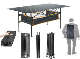Foto van Meubels outdoor folding table aluminium alloy camping travel hiking bbq picnic party desk garden tab