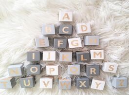Foto van Huis inrichting wood letters numbers block decoration diy alphabet craft for wedding baby education 