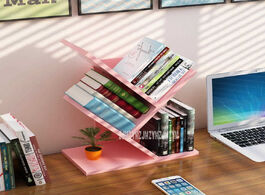 Foto van Meubels creative desktop tree shape bookshelf wood multilayer books organizer bookends studyroom des