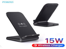 Foto van Telefoon accessoires fdgao 15w qi wireless charger stand for iphone 12 11 pro xs max xr x 8 samsung 