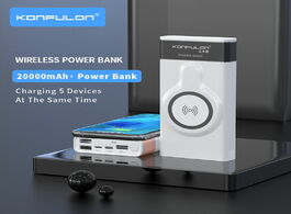 Foto van Telefoon accessoires wireless power bank 20000 mah charger powerbank quick 3.0 portable charging sli