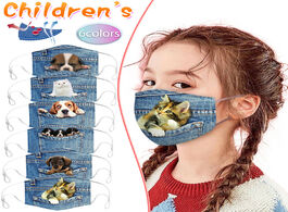 Foto van Sport en spel child mask imitation jeans bag shape animal print face breathable cycling bandana fund