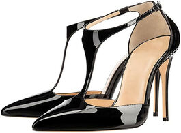 Foto van Schoenen women s pointed toe high heel pumps t strap dress shoes 12cm stilettos heels zapatos de muj