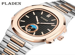 Foto van Horloge pladen stainless steel men watches top brand luxury designer quartz watch styless black dial