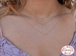Foto van Sieraden canner 100 real 925 sterling silver pendant necklace for women 26 letters minimalist fine j