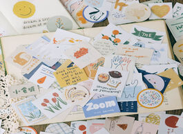 Foto van Kantoor school benodigdheden journamm 60pcs cute kawaii stickers aesthetic japanese stationery suppl