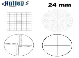 Foto van Gereedschap eyepiece micrometer diameter 24mm optical glass cross ruler net concentric circles rings
