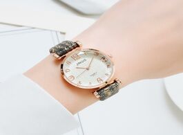 Foto van Horloge elegant women leather strap watch fashion ladies quartz wristwatch s watches reloj mujer clo
