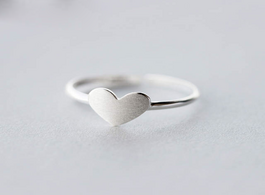 Foto van Sieraden 100 real 925 sterling silver love heart rings for women adjustable