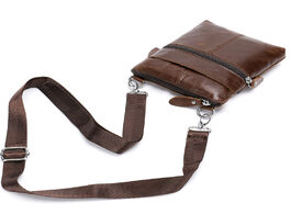 Foto van Tassen new men s messenger bag genuine leather vintage man shoulder small luxury crossbody for mens