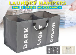 Foto van Huis inrichting practical 3 grid laundry hamper foldable dirty clothes storage basket waterproof hom