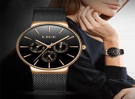 Foto van Horloge 2020 watches women super slim mesh stainless steel lige top brand luxury casual quartz clock