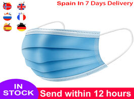 Foto van Schoonheid gezondheid face mask disposable non wove 3 layer ply filter medical mouth surgical breath