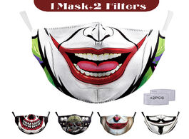 Foto van Beveiliging en bescherming breathable mouth masks printing funny pattem reusable activated carbon 2p