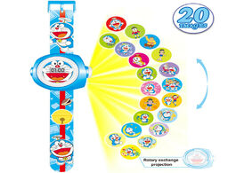 Foto van Horloge 2020 new 3d projection kids watch doraemon cartoon fashion watches child digital clock gift 