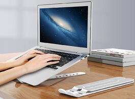 Foto van Computer portable laptop stand foldable height adjustable support base cooling hollow design holder