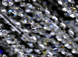 Foto van Lampen verlichting 100cm glass crystal prisms 14mm octagon beads chain chandelier parts lighting acc