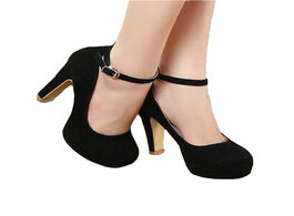 Foto van Schoenen 10cm pumps woman autumn thick heel shoes ol high heeled female the trend of ultra heels
