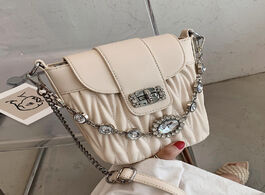 Foto van Tassen diamond chain tote bucket bag 2020 fashion new high quality pu leather women s designer handb