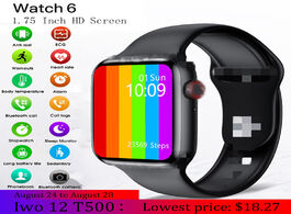 Foto van Horloge 2020 men women smart watch iwo 12 w26 t500 watches for andriod ios series 5 44mm bluetooth c