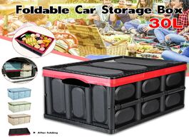 Foto van Huis inrichting 30l foldable storage box car trunk organizer with lid multipurpose container portabl