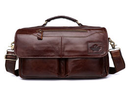 Foto van Tassen men s genuine leather bag briefcase office bags for laptop shoulder fashion hasp male luxury 