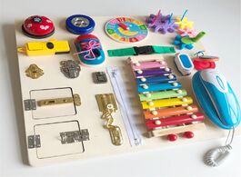 Foto van Speelgoed busy board for toddlers sensory wooden kids