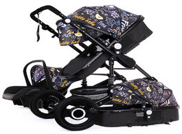 Foto van Baby peuter benodigdheden high landscape stroller 3 in 1 with car seat and luxury infant set newborn