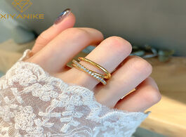 Foto van Sieraden xiyanike 925 sterling silver full diamond multi layer inlaid zircon rhinestone ring high qu