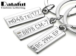 Foto van Sieraden personalized keyrings custom car number plate keychain charms for men women couple lover gi