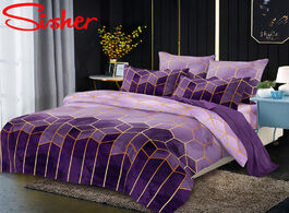 Foto van Huis inrichting luxury style geometry gilt printed duvet cover set nordic king size bedding sets dou